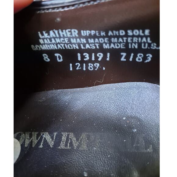 Crown Imperial Brown Leather Oxfords Size 8D - Picture 7 of 10